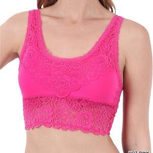 Seamless Bralette 💜 Removable Pads Hot Pink